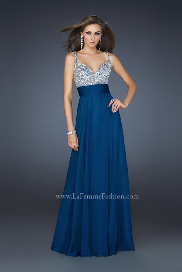 16802 Long La Femme Navy Dress